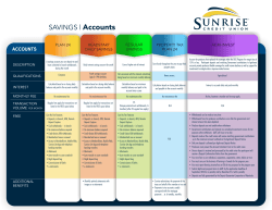 SAVINGS | Accounts - Sunrise Credit Union