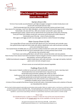 Seasonal Blackboard Specials