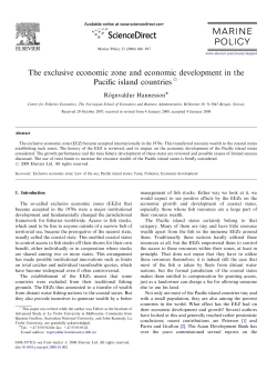 The exclusive economic zone and economic development in the