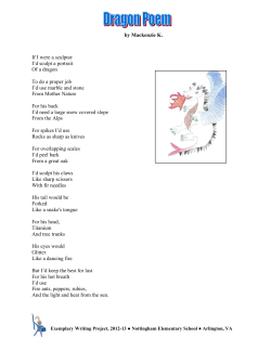 by Mackenzie K. If I were a sculptor I`d sculpt a portrait Of a dragon