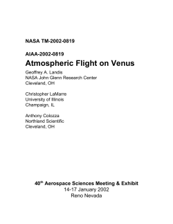 Atmospheric Flight on Venus
