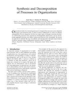 Synthesis and Decomposition of Processes in Organizations