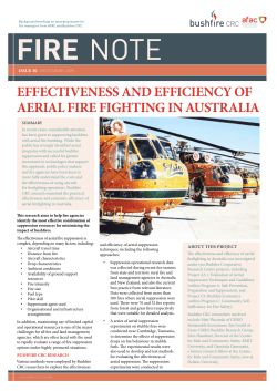 EffEctivEnEss and EfficiEncy of aErial firE fighting in