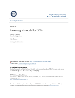 A coarse grain model for DNA - BYU ScholarsArchive