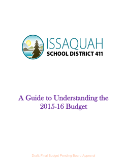 A Guide to Understanding the 2015-16 Budget