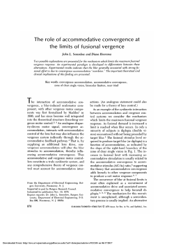 The role of accommodative convergence at the limits of