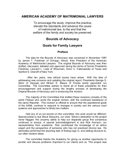 AMERICAN ACADEMY OF MATRIMONIAL LAWYERS Bounds of