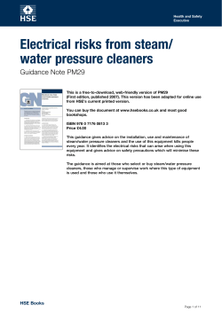 Electrical risks from steam/water pressure cleaners