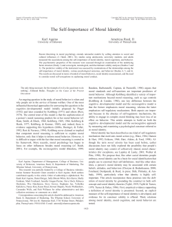 The Self-Importance of Moral Identity