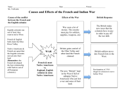 Causes and Effects of Fr In War Answer key