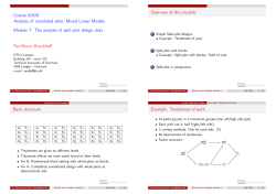 Mixed Linear Models, Module 7 - The analysis of split-plot