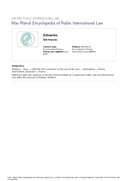Max Planck Encyclopedia of Public International Law: Estuaries