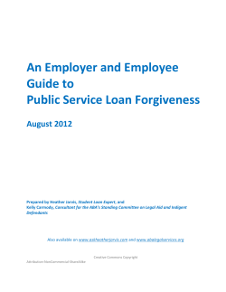 An Employer and Employee Guide to Public Service