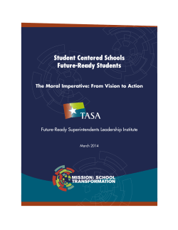 The Moral Imperative - Texas Association of School Administrators