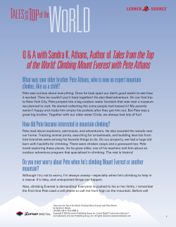 of the World: Climbing Mount Everest with Pete