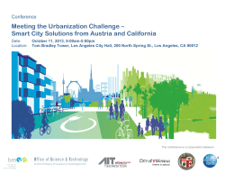 Meeting the Urbanization Challenge &ndash; Smart City Solutions from