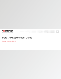 FortiTap Deployment Guide - Fortinet Document Library