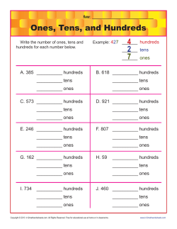 Ones, Tens, and Hundreds | Place Value