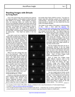 Stacking Images with Drizzle