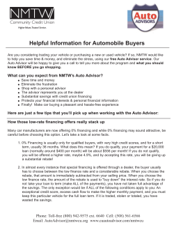 Helpful Information for Automobile Buyers