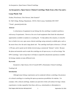 An Inexpensive, Open Source Clinical Centrifuge Made from a Box