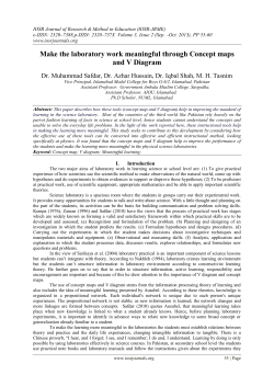 Concept map: an instructional tool to facilitate meaningful learning