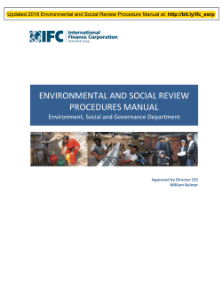 environmental and social review procedures manual
