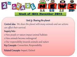 Unit 3- Sharing the planet Central idea