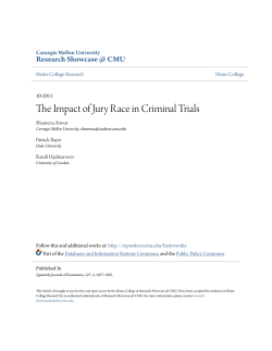The Impact of Jury Race in Criminal Trials