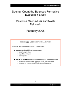 Seeing: Count the Bounces Formative Evaluation