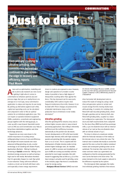 Dust to dust - Minerals Engineering International
