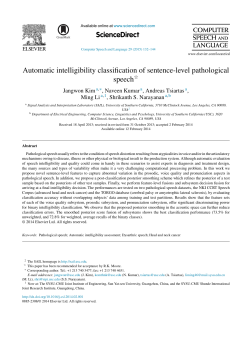 Automatic intelligibility classification of sentence-level