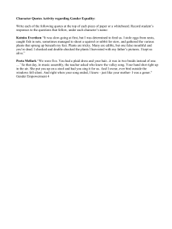 Gender quotes class discussion activity