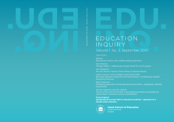 EDUCATION INQUIRY