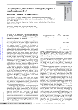 Catalytic synthesis, characterization and magnetic properties of iron