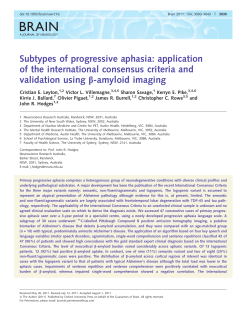 Subtypes of progressive aphasia: application of