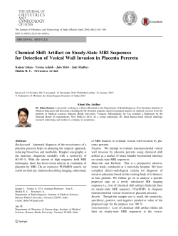 Chemical Shift Artifact on Steady-State MRI Sequences for Detection
