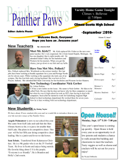 September 10 newsletter - Climax
