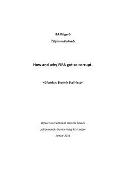 How and why FIFA got so corrupt.