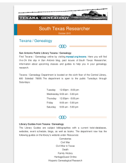 South Texas Researcher - San Antonio Public Library
