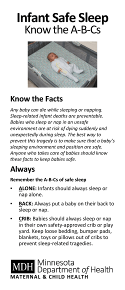 Infant Safe Sleep - Minnesota Department of Health