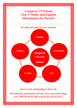 Cusgarne CP School Year 5 Maths and English Information for