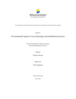 Environmental impact of war technology and prohibition