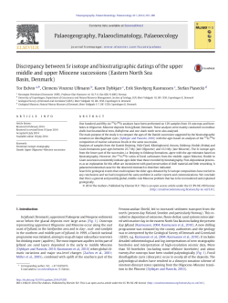 Discrepancy between Sr isotope and biostratigraphic datings of the