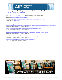 How do neighbors affect incipient particle motion in laminar shear