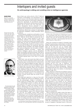 Interlopers and Invited Guests: On Anthropology`s Witting and