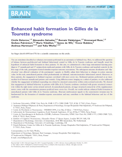 Enhanced habit formation in Gilles de la Tourette