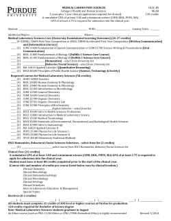 MEDICAL LABORATORY SCIENCES HLSC