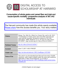 Consumption of whole grains and cereal fiber and total and cause
