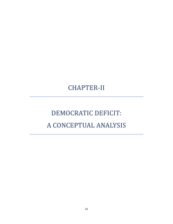 CHAPTER II DEMOCRATIC DEFICIT: A CONCEPTUAL ANALYSIS